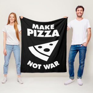 Pizza statt Krieg Fleecedecke
