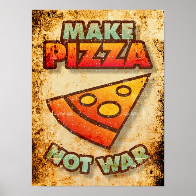 Pizza statt Krieg Poster (Vorne)