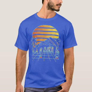 Pizza Sunset Ästhetischer 80er Vaporwave Fast Food T-Shirt