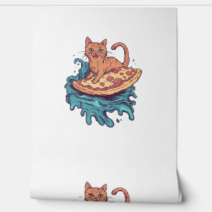 Pizza Surf Cat - Extreme Feinschmecker Cat Adventu Tapete