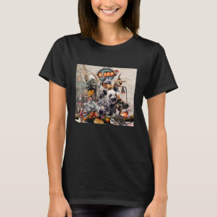 Pizza Taco Tiere Selfie im Restaurant T-Shirt