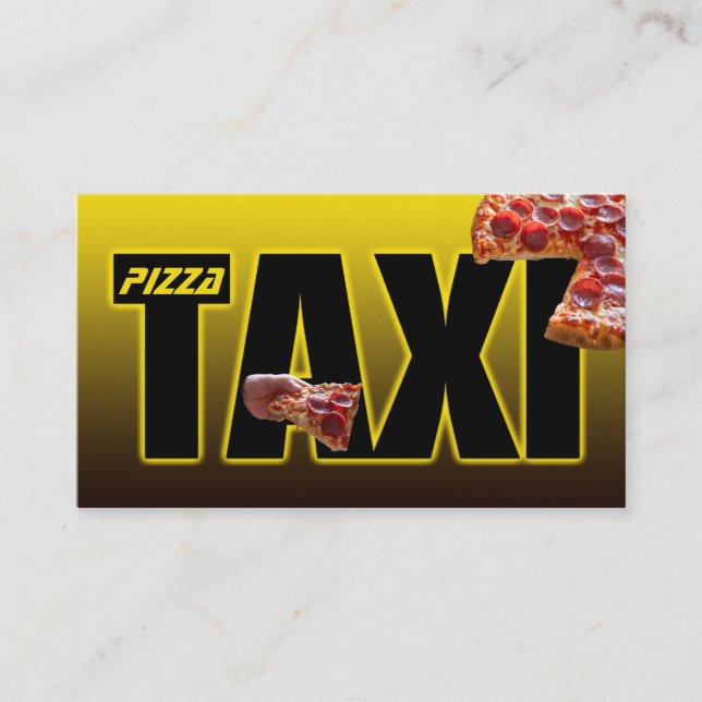 Pizza taxi pizzaservice taxi pizza cai visitenkarte (Vorderseite)