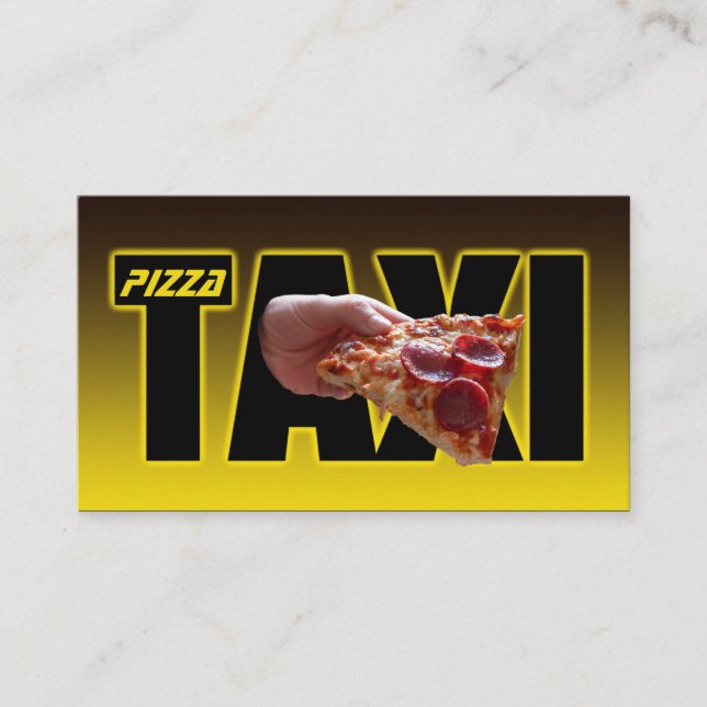 Pizza taxi pizzaservice taxi pizza cai visitenkarte (Vorderseite)