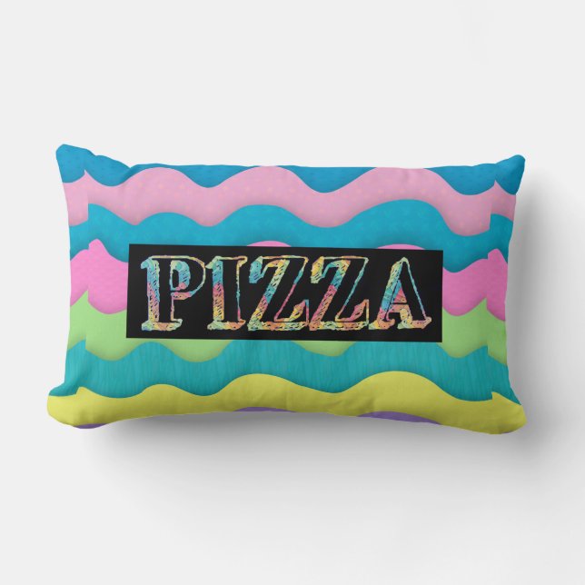 Pizza Throw Kissen (Vorderseite)
