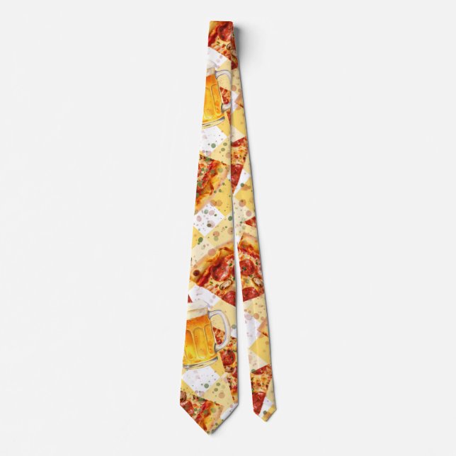 Pizza time Beer time Krawatte (Vorderseite)