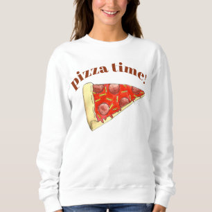 Pizza Time Pepperoni Käse New York Slice Feinschme Sweatshirt