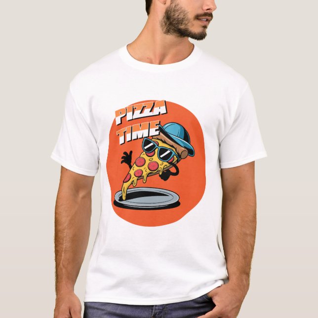 Pizza Time Pizza Lover T-Shirt (Vorderseite)