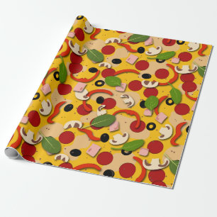 Pizza Topping Funny Cartoon Geschenkpapier