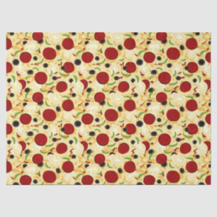 Pizza Toppings Pattern Seidenpapier