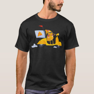 Pizza-Typ in einem Motorrad ausliefern T-Shirt