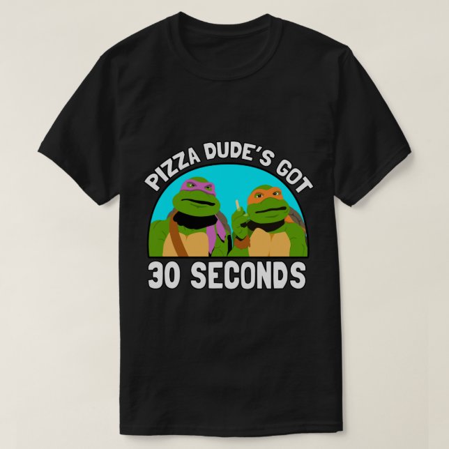 Pizza Typs Got 30 Sekunden Sticker.png T-Shirt (Design vorne)