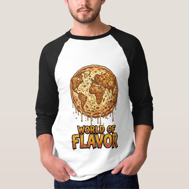 Pizza-Überlastungs-Planet T-Shirt (Vorderseite)