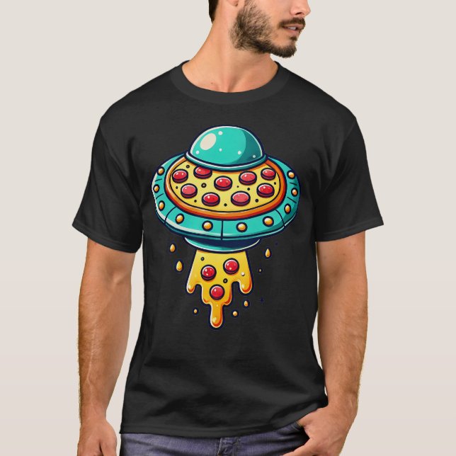 Pizza Ufo T-Shirt (Vorderseite)