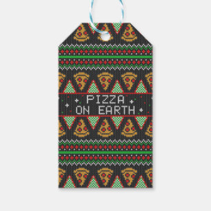 Pizza Ugly Christmas Sweater Geschenkanhänger
