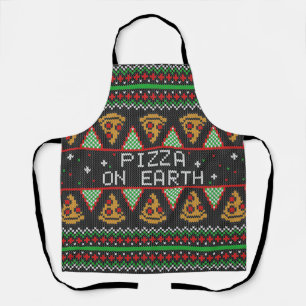 Pizza Ugly Christmas Sweater Schürze