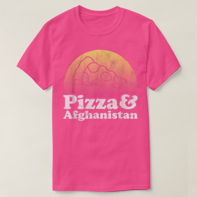 Pizza und Afghanistan T-Shirt (Design vorne)