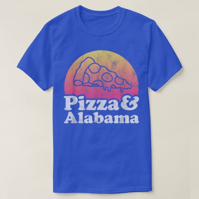 Pizza und Alabama T-Shirt (Design vorne)