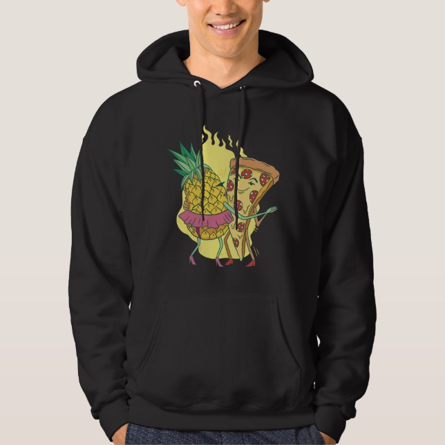 Pizza und Ananas-Tanz Hoodie (Vorderseite)