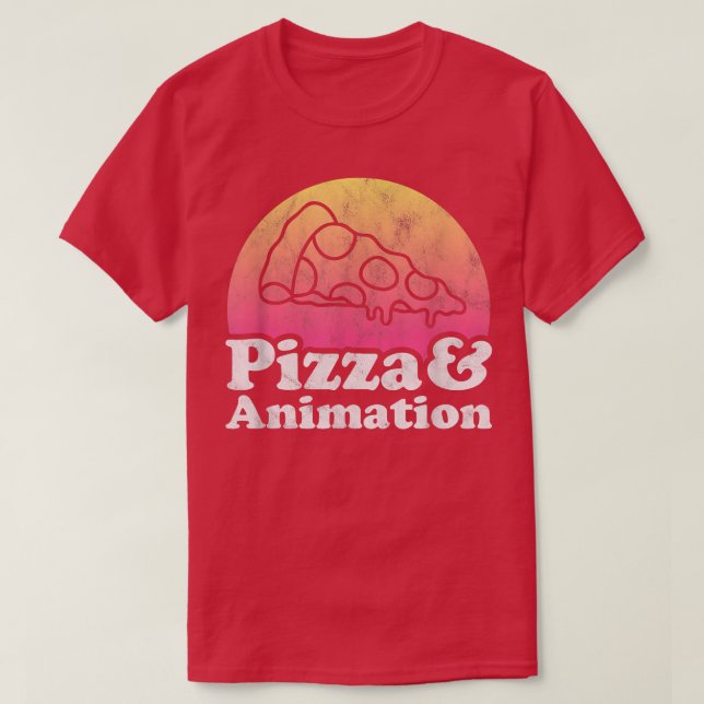 Pizza und Animator oder Animator T-Shirt (Design vorne)