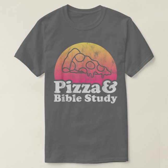 Pizza und Bibelstudie T-Shirt (Design vorne)