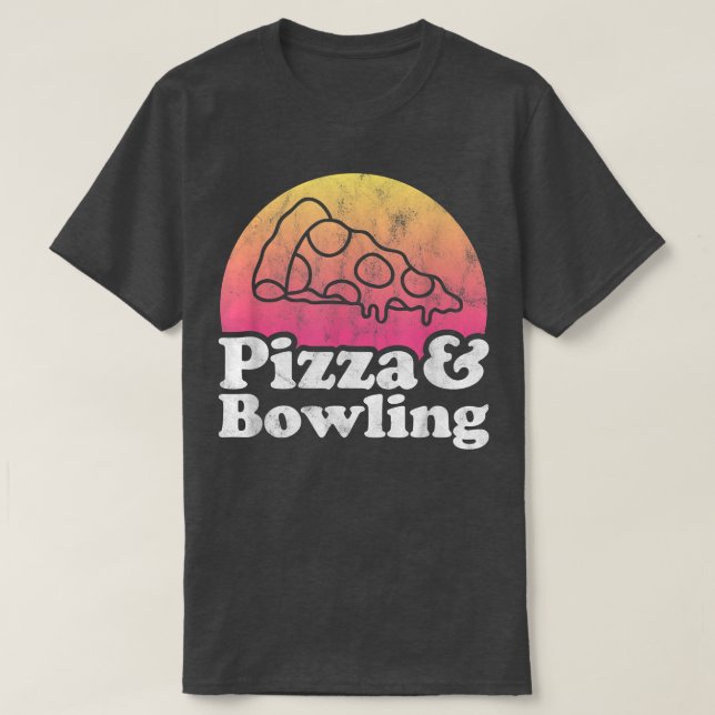 Pizza und Bowling T-Shirt (Design vorne)