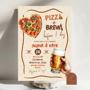 Pizza und Brews bevor ich Paare Dusche Einladung