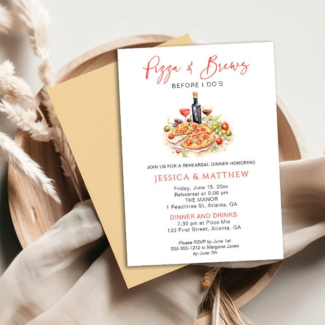 Pizza und Brews vor dem Abendessen in der Probe Einladung (Von Creator hochgeladen)