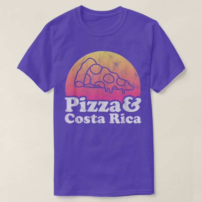 Pizza und Costa Rica  T-Shirt (Design vorne)