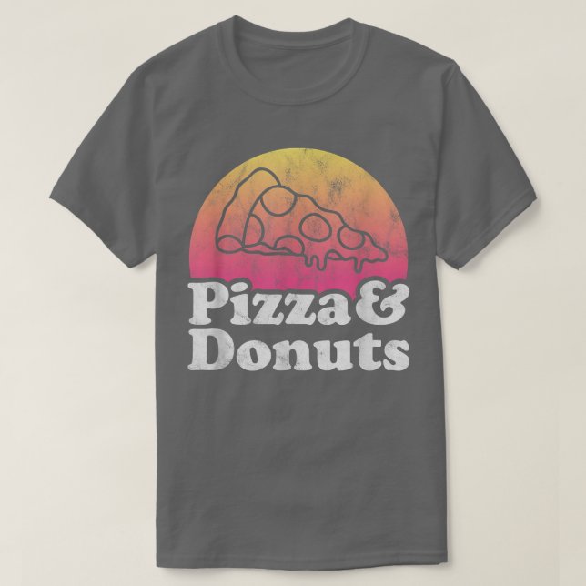 Pizza und Donuts oder Donut T-Shirt (Design vorne)