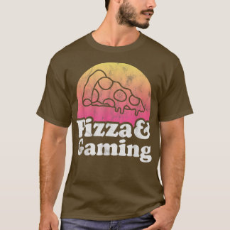 Pizza und Gaming oder Gamer T-Shirt