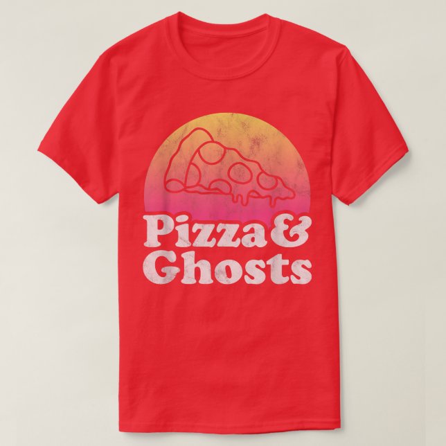Pizza und Geister oder Geist T-Shirt (Design vorne)
