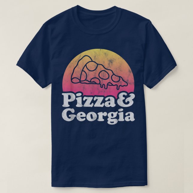 Pizza und Georgia  T-Shirt (Design vorne)
