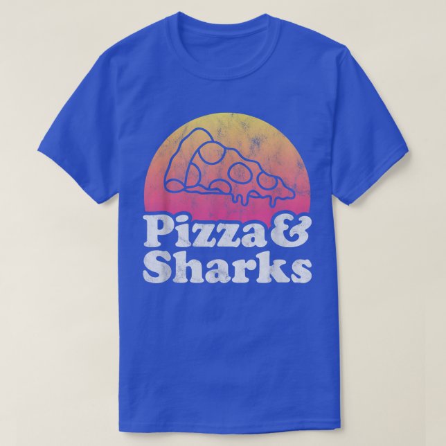 Pizza und Haie oder Hai T-Shirt (Design vorne)