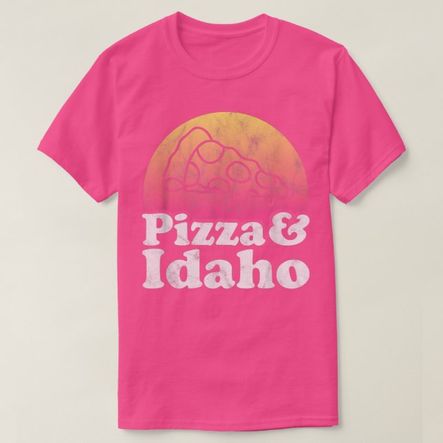 Pizza und Idaho T-Shirt (Design vorne)