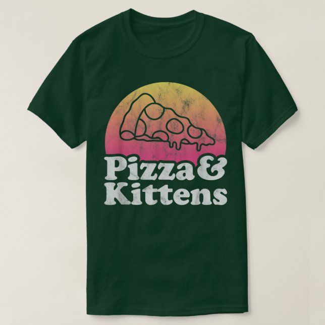 Pizza und Kittens oder Kitten  T-Shirt (Design vorne)