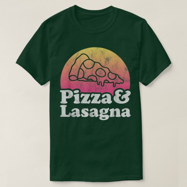 Pizza und Lasagna T-Shirt (Design vorne)