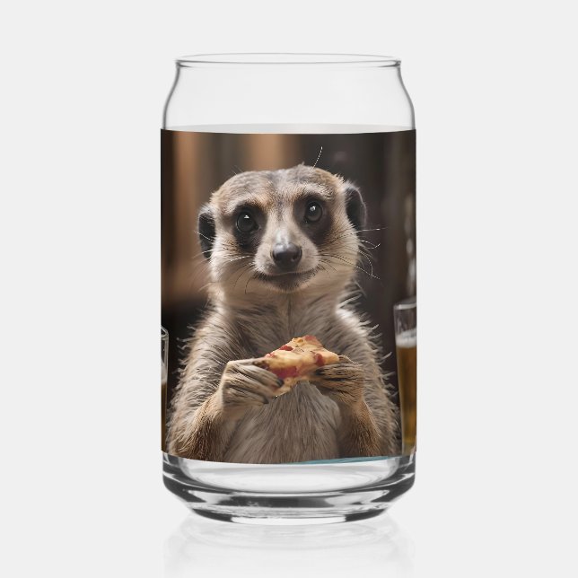 "Pizza und Pints: Die perfekte Snackpause eines Er Dosenglas (Vorderseite)