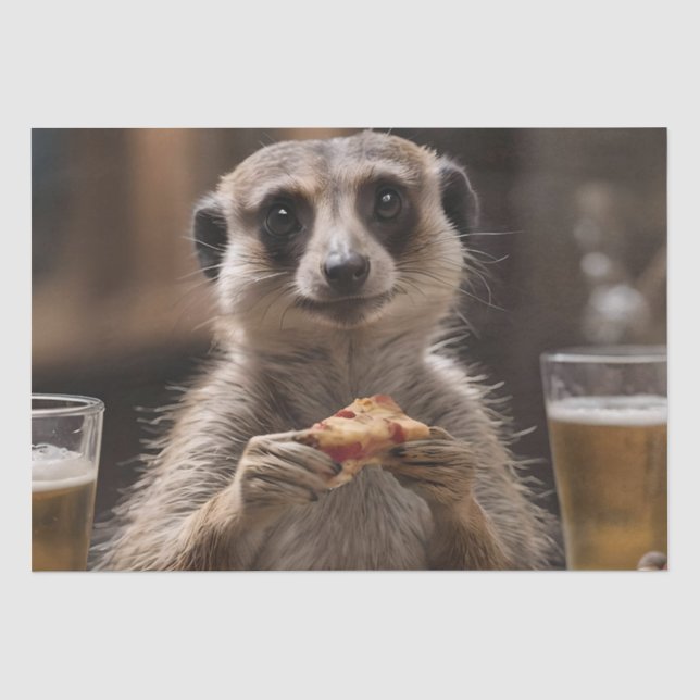 "Pizza und Pints: Eine perfekte Snackpause für Mee Seidenpapier (Vorderseite)