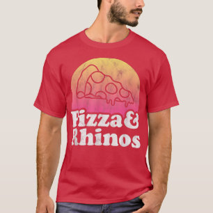Pizza und Rhinos oder Rhino Rhinoceros T-Shirt