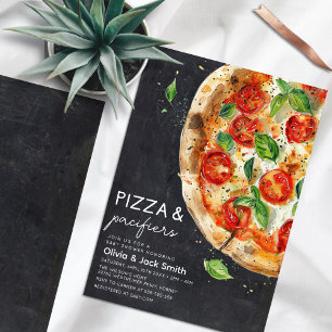 Pizza und Schnuller Lässig Pizza Baby Dusche Einladung