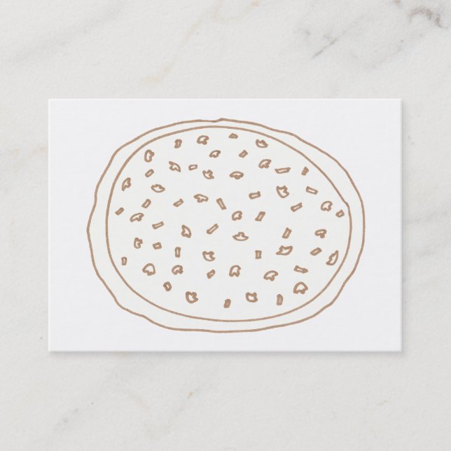 Pizza und Toppings Coloring Business Cards Visitenkarte (Vorderseite)
