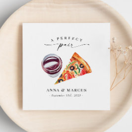 Pizza und Wein Eine perfekte Probe Serviette