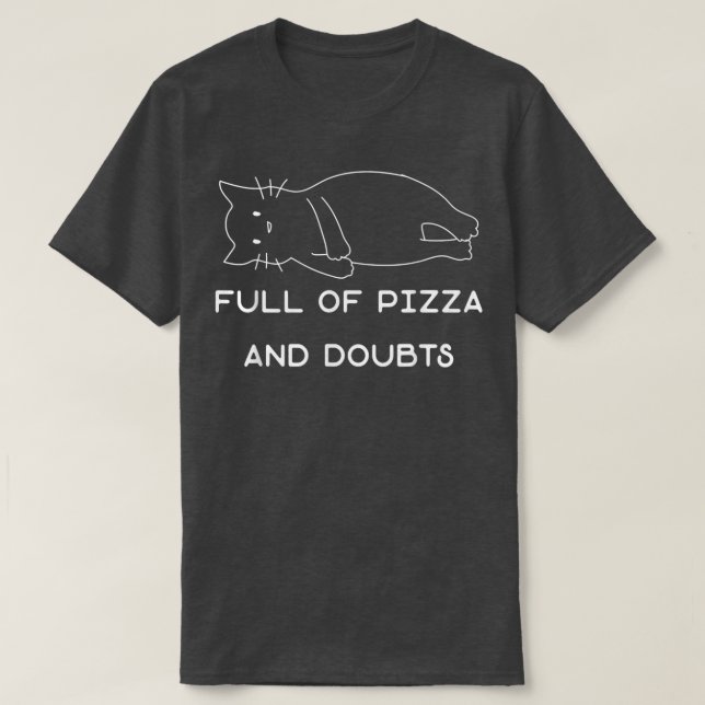 Pizza und Zweifler Pizza Lover Cat Kit T-Shirt (Design vorne)