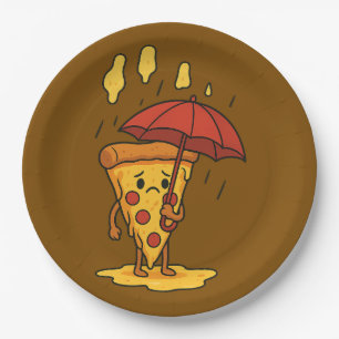Pizza unter dem Käsermeister Pappteller