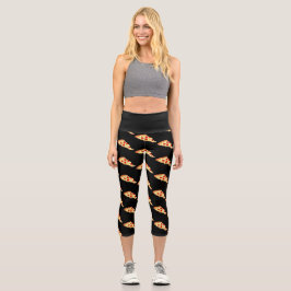 Pizza valentine capri leggings