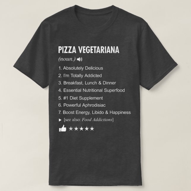Pizza Vegetariana Definition: Funny T-Shirt (Design vorne)