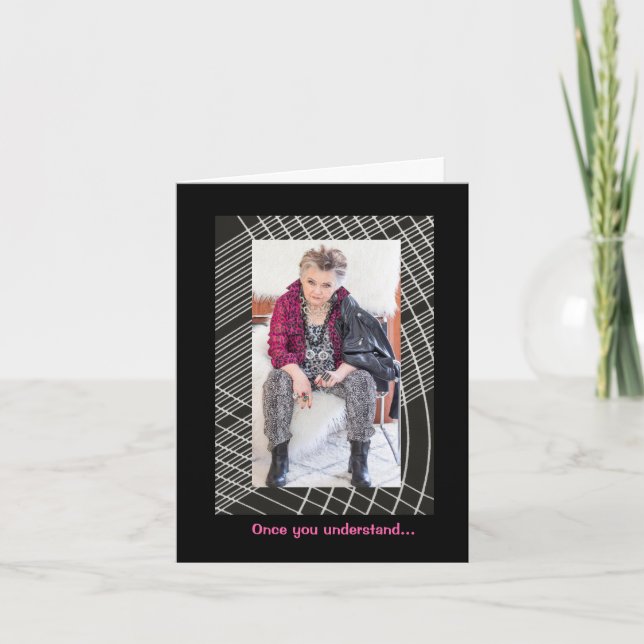 Pizza verstehen, Lebensgrüßkarte verstehen Karte (Vorderseite)