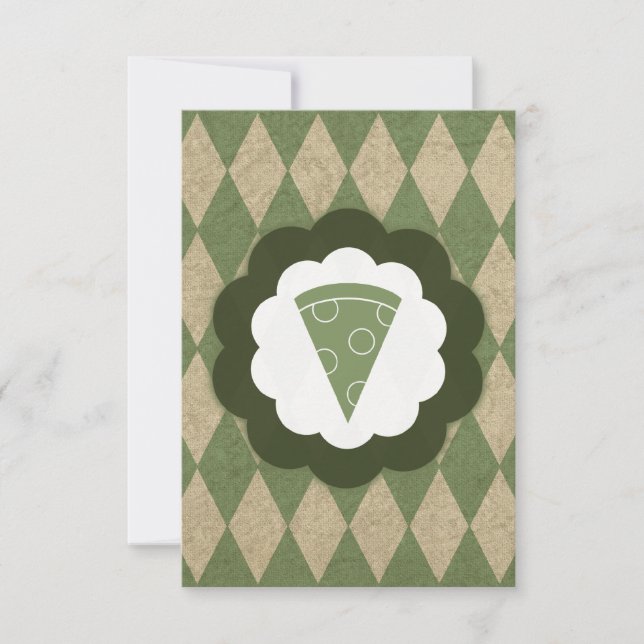 Pizza Vintag Einladung (Vorderseite)