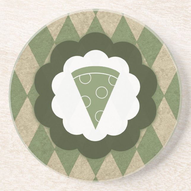 Pizza Vintag Getränkeuntersetzer (Vorne)
