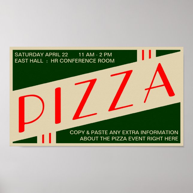 Pizza Vintag Poster (Vorne)